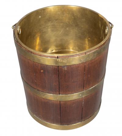 George IV Mahogany And Brass Bound Peat Bucket