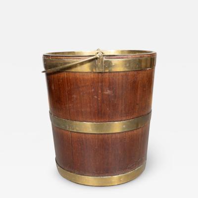 George IV Mahogany And Brass Bound Peat Bucket
