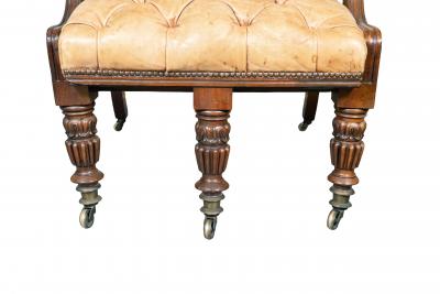 George IV Mahogany Reclining Library Armchair