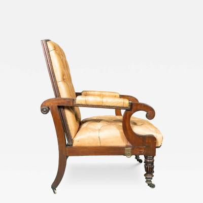 George IV Mahogany Reclining Library Armchair
