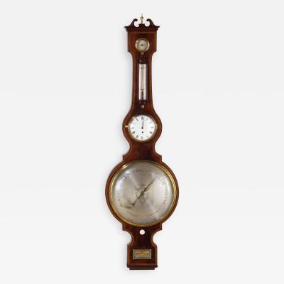 George IV Mahogany Wheel Barometer signed G Rossi Exchange St Norwich 