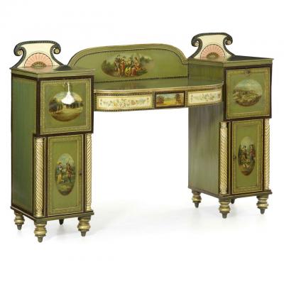 George IV Painted Pedestal Sideboard England circa 1825