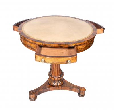 George IV Rosewood Drum Table