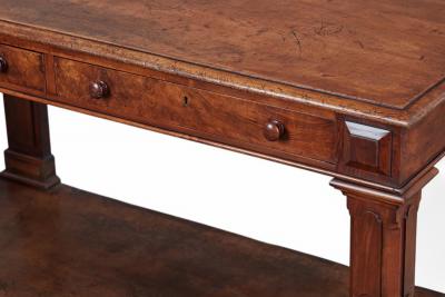 George IV Walnut Burl Walnut Two drawer Console Table