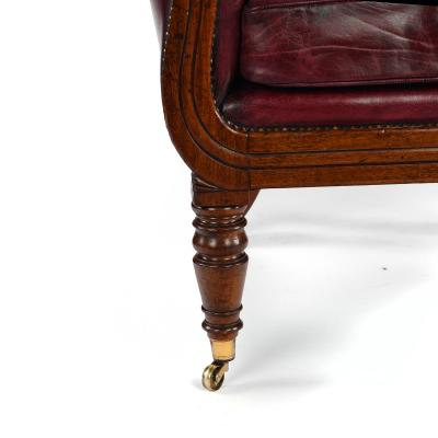 George IV mahogany library chair