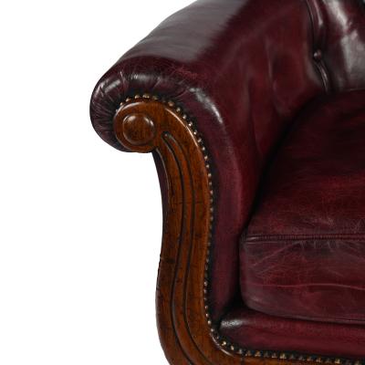 George IV mahogany library chair