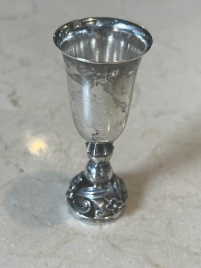 George Jensen SUITE OF FOUR STERLING SILVER APERTIF CUPS ATTRIBUTED TO GEORGE JENSEN