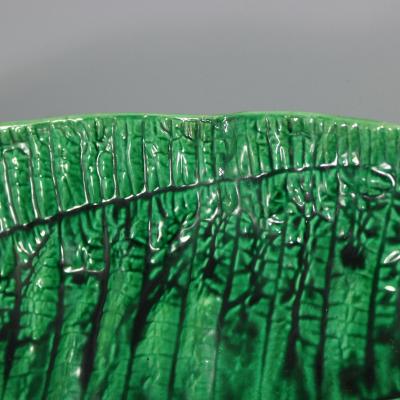 George Jones Large George Jones Majolica Banana Leaf Platter