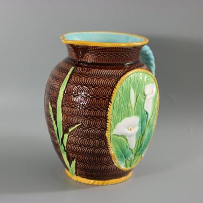 George Jones Majolica Calla Lily Pitcher