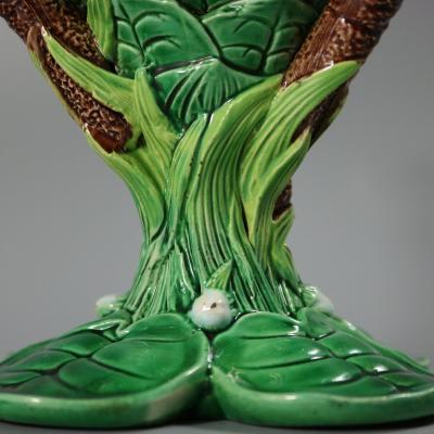 George Jones Majolica Lily Sweetmeat Dish