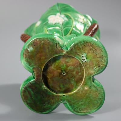 George Jones Majolica Lily Sweetmeat Dish