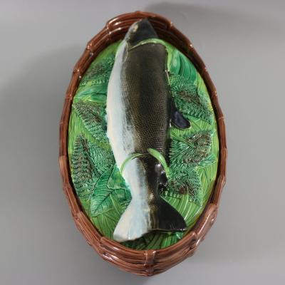 George Jones Majolica Salmon Tureen