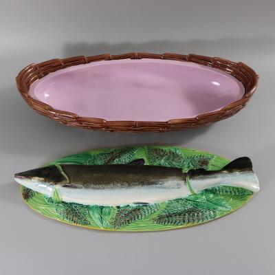 George Jones Majolica Salmon Tureen