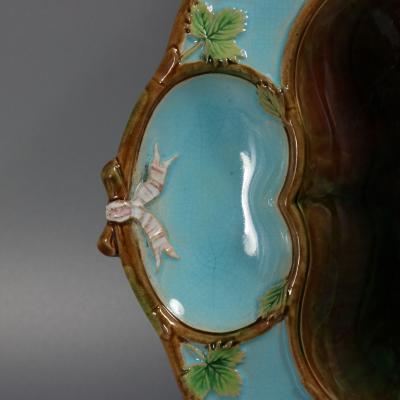 George Jones Majolica Strawberry Serving Dish