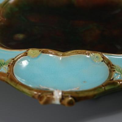 George Jones Majolica Strawberry Serving Dish