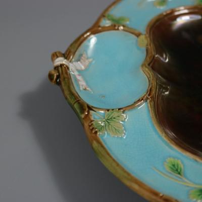 George Jones Majolica Strawberry Serving Dish