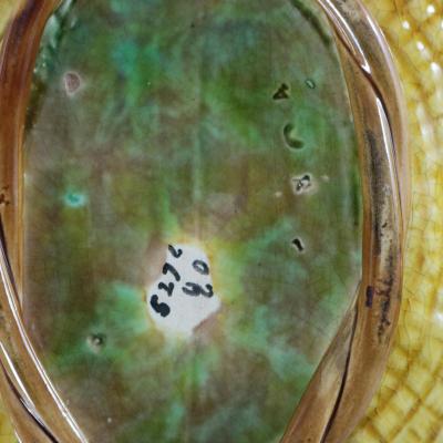 George Jones Majolica Yellow Basket Rare 