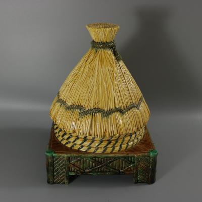 George Jones Thatched Beehive Cheese Keeper