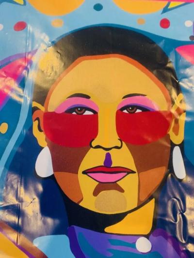 George Littlechild Peggy Bull Serigraph by George Littlechild 1 50