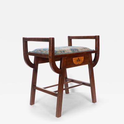 George Montague Ellwood G M Ellwood for J S Henry An A framed piano or dressing table stool