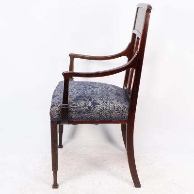 George Montague Ellwood G M Ellwood for J S Henry attri An English Arts and Crafts mahogany armchair