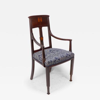 George Montague Ellwood G M Ellwood for J S Henry attri An English Arts and Crafts mahogany armchair