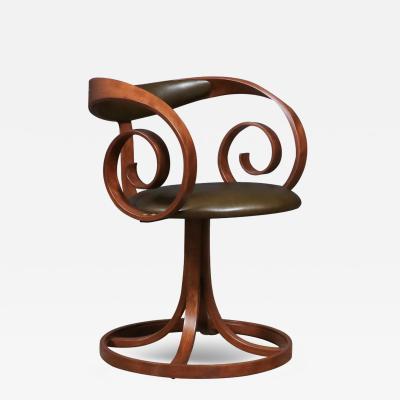 George Mulhauser George Mulhauser Scroll Swiveling Armchair for Plycraft