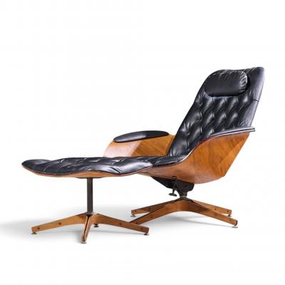 George Mulhauser George Mulhauser for Plycraft Mr Chair Mid Century Lounge Chair and Ottoman