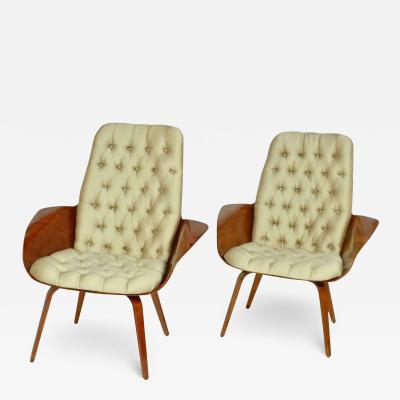 George Mulhauser Pair of Mrs Lounge Chairs by George Mulhauser for Plycraft