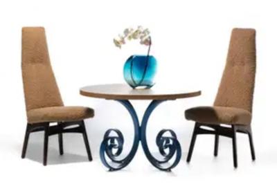 George Mulhauser Plycraft Oak Blue Lacquer Sultana Table by George Mulhauser c 1950s