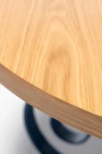 George Mulhauser Plycraft Oak Blue Lacquer Sultana Table by George Mulhauser c 1950s