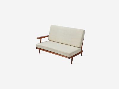George Nakashima 4 Settee with Right Shaped Arm