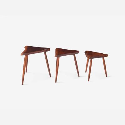 George Nakashima AMOEBA NESTING TABLES 1987