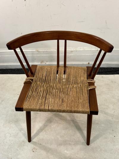 George Nakashima GEORGE NAKASHIMA WOOD AND JUTE CHAIR