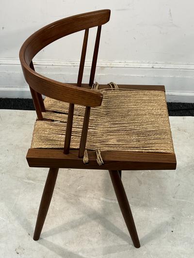 George Nakashima GEORGE NAKASHIMA WOOD AND JUTE CHAIR