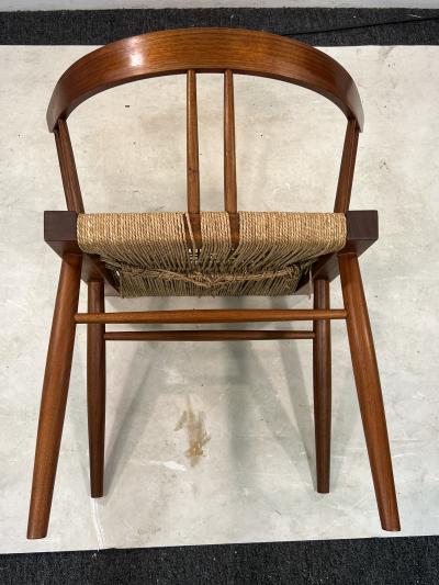George Nakashima GEORGE NAKASHIMA WOOD AND JUTE CHAIR