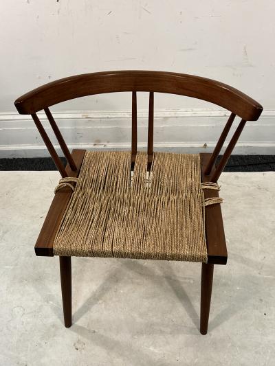 George Nakashima GEORGE NAKASHIMA WOOD AND JUTE CHAIR