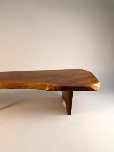 George Nakashima George Nakashima Conoid Coffee Table English Walnut with Rosewood Butterfly