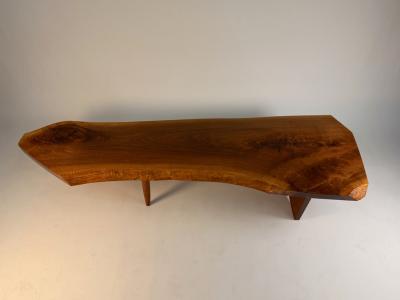 George Nakashima George Nakashima Conoid Coffee Table English Walnut with Rosewood Butterfly