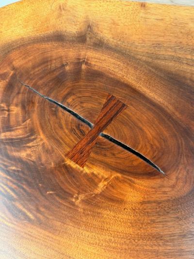 George Nakashima George Nakashima Conoid Coffee Table English Walnut with Rosewood Butterfly