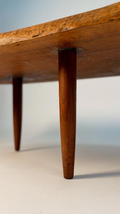 George Nakashima George Nakashima Conoid Coffee Table English Walnut with Rosewood Butterfly