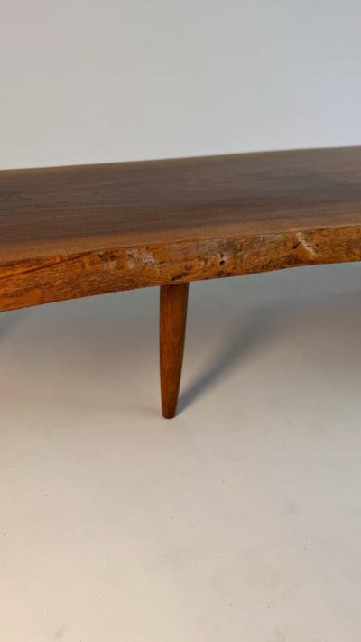 George Nakashima George Nakashima Conoid Coffee Table English Walnut with Rosewood Butterfly