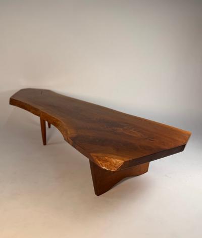 George Nakashima George Nakashima Conoid Coffee Table English Walnut with Rosewood Butterfly