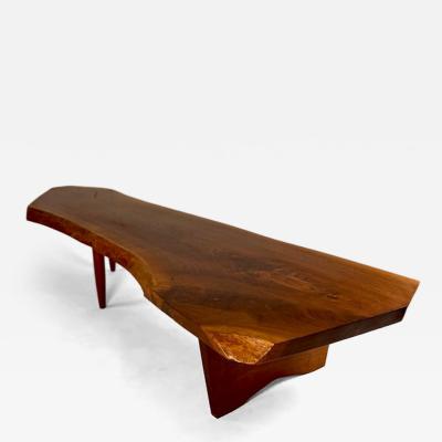 George Nakashima George Nakashima Conoid Coffee Table English Walnut with Rosewood Butterfly