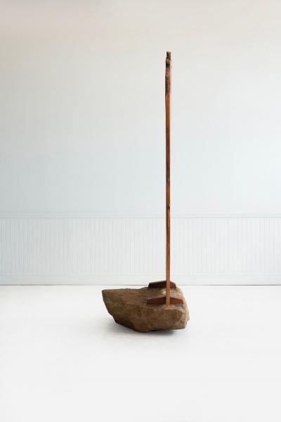 George Nakashima George Nakashima English Walnut Free Edge Room Divider on Granite Base 1955
