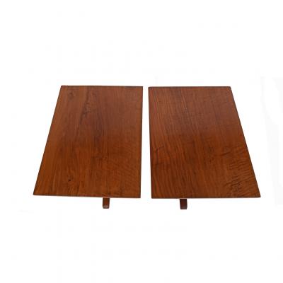 George Nakashima George Nakashima Pair Minguren side tables 1979