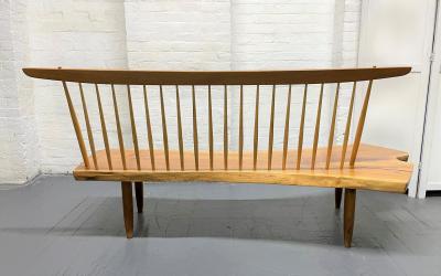 George Nakashima George Nakashima Studio Conoid Bench Signed Mira Nakashima 1992
