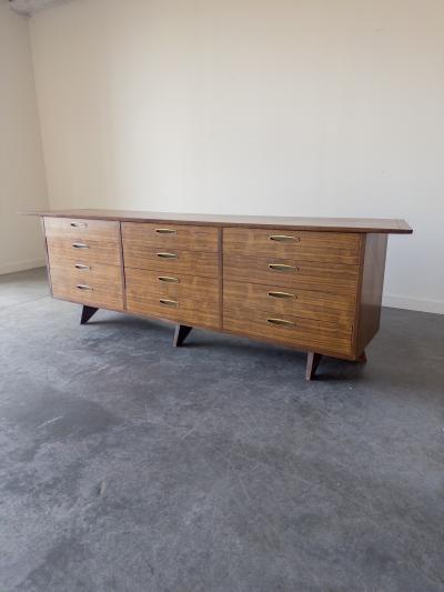 George Nakashima George Nakashima Walnut and Brass Monumental Cabinet for Widdicomb