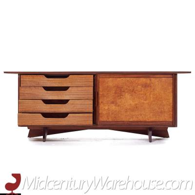 George Nakashima George Nakashima for Widdicomb Walnut and Carpathian Elm Sideboard Credenza