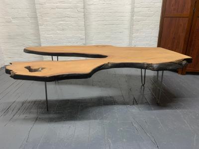 George Nakashima Large Organic Live Edge Coffee Table